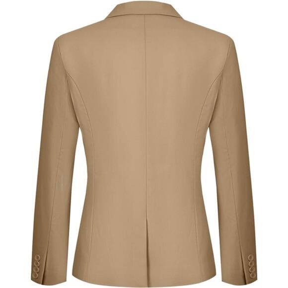 2Piece Office Suit Lady Peaked Lapel Slim Fit One Button Blazer Jacket and Pants - Picture 5 of 7